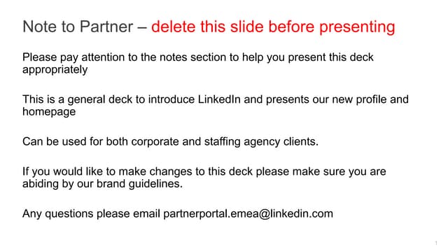 LinkedIn Intro - Partner Portal