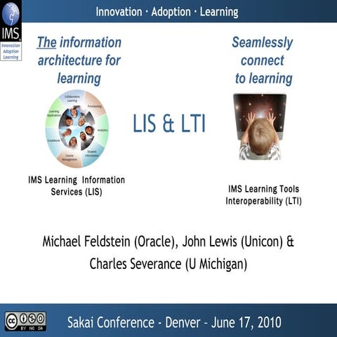 New Opportunites to Connect Learning with LIS and LTI