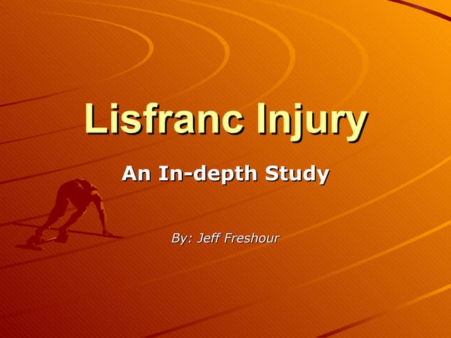 Lis Franc Injury