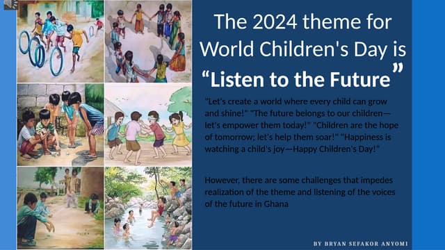 LISTEN TO THE FUTURE- International Day for Children