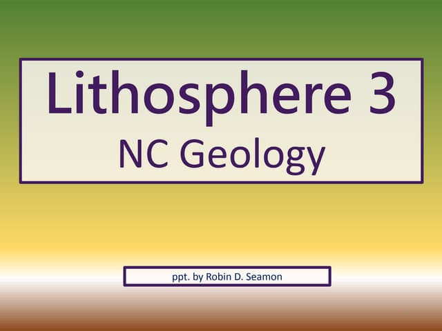 Lithosphere 3 NC Geology