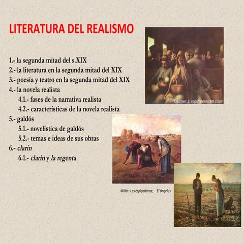 El Realismo: marco histórico y cultural. Características de la novela realist...