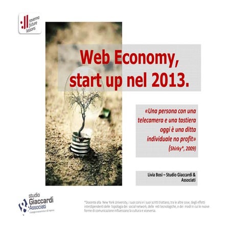 Web economy, start up nel 2013.