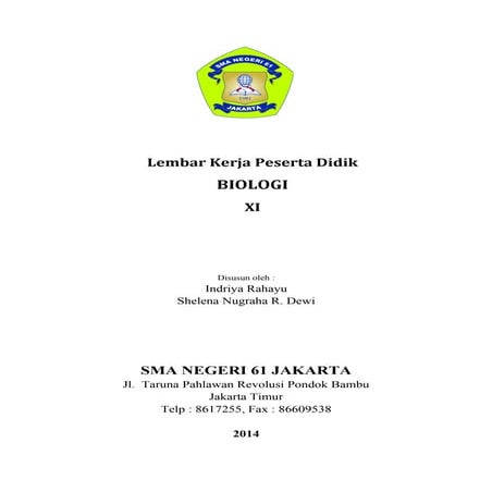 Lembar Kerja Siswa Selama 1 Semester Kelas XI 