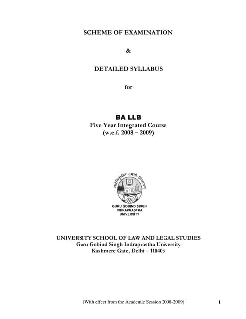 Llb syllabus