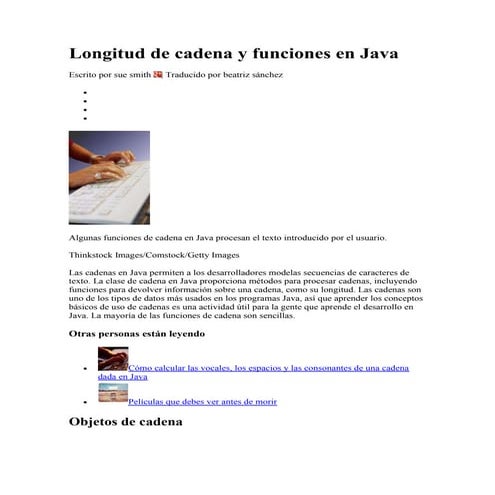 Longitud de cadena y funciones en java