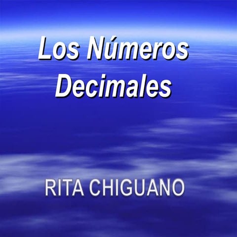 Los numeros-decimales