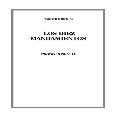 Los 10 mandamientos