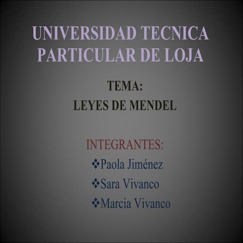 Los Experimentos De Mendel.....