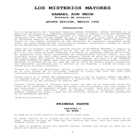 Los Misterios Mayores