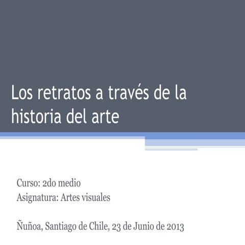 Historia de los retratos
