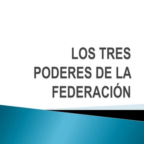 Los tres poderes de la federación