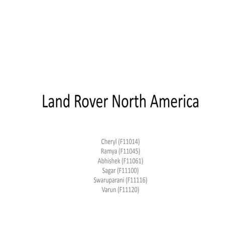 Land Rover North America