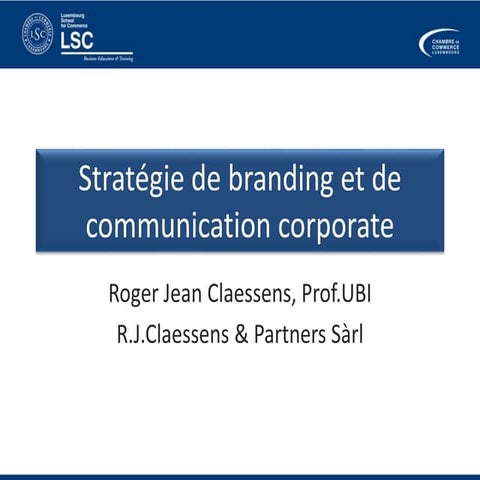 Branding and Corporate Communication 2015