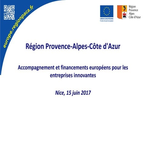 Accompagnement et financements européens pour les entreprises innovantes - Lu...