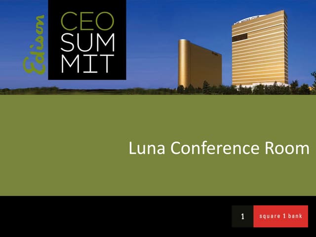 2014 Edison CEO Summit - Day 1 Luna Concurrent Session