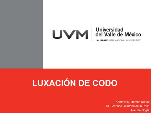 Luxacion de codo. Traumatología 