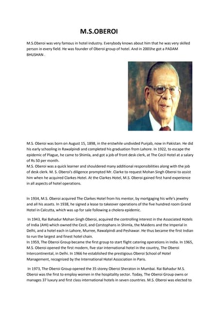M.s. oberoi