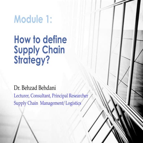 Supply Chain Strategy