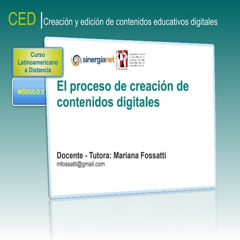 Proceso de Creación de Contenidos Educativos Digitales