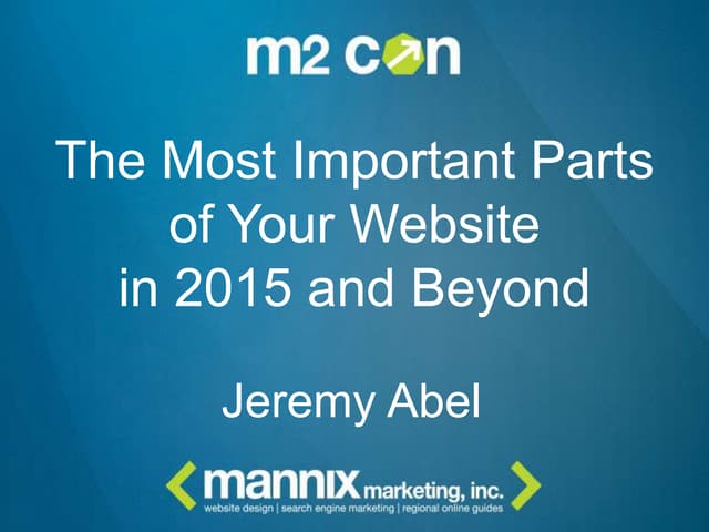 The Most Important Parts of Your Website in 2015 and Beyond