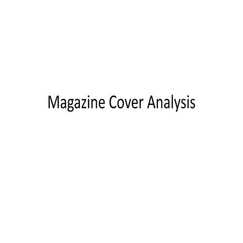 Magazine cover analysis   main coursework