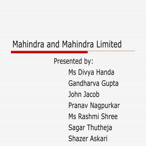 Mahindra N Mahindra