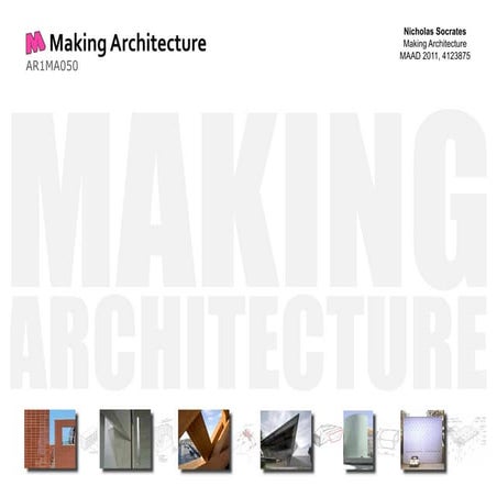 Architecture Building Material Study - Concrete, Masonry, Glass, Timber & Pla...