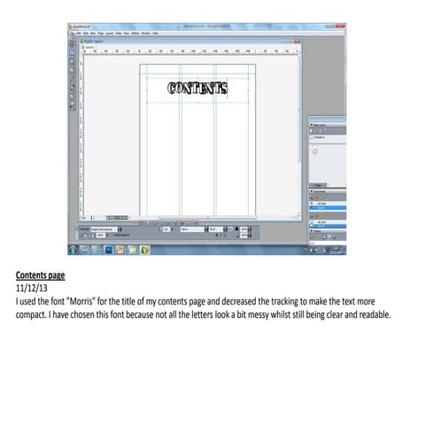 Making Contents Page
