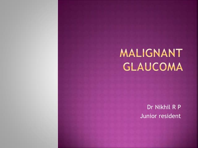Malignant glaucoma