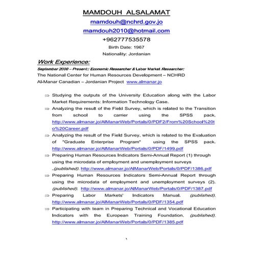 Mamdouh Cv