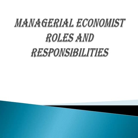 Managerial economist 