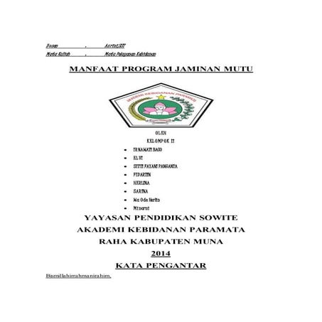 Manfaat program jaminan mutu