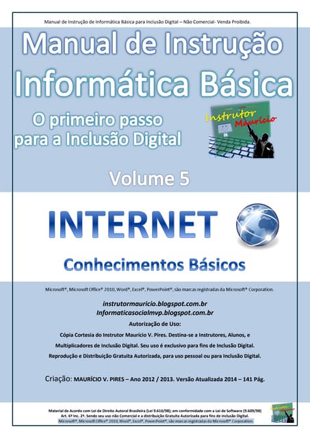 Informática Básica Parte 5 - Internet conhecimentos básicos