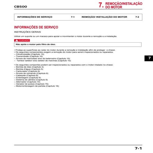 Manual de serviço cb500   00 x6b-my5-001 motor