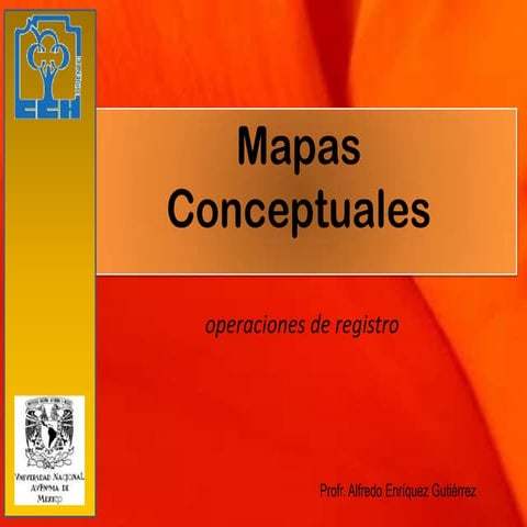 Mapas conceptuales. operaciones de registro