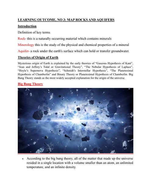MAP ROCKS AND AQUIFERS-Water engineering notes for civil engineering students