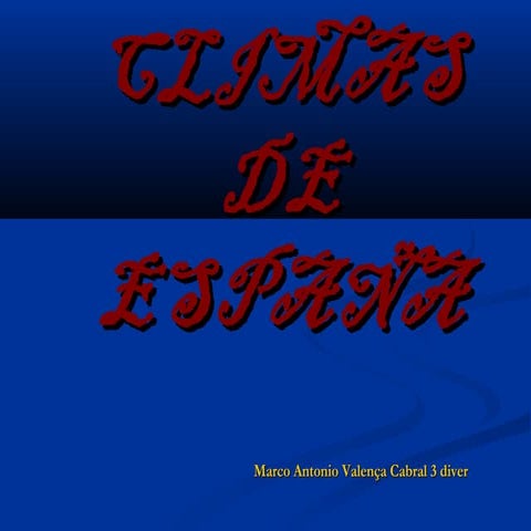 Marco climas de españa