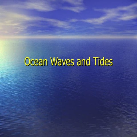 Naturalists at Large: Marine waves tides