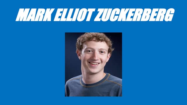 Mark Elliot Zuckerberg