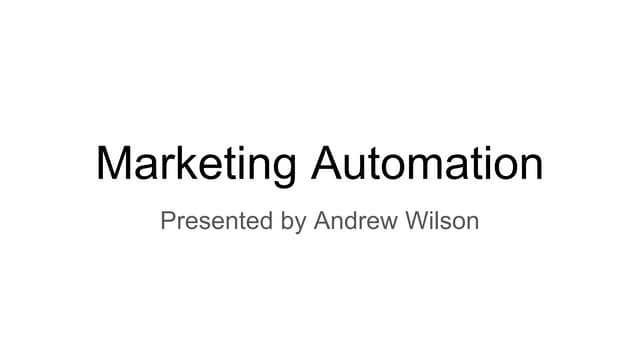 Marketing Automation