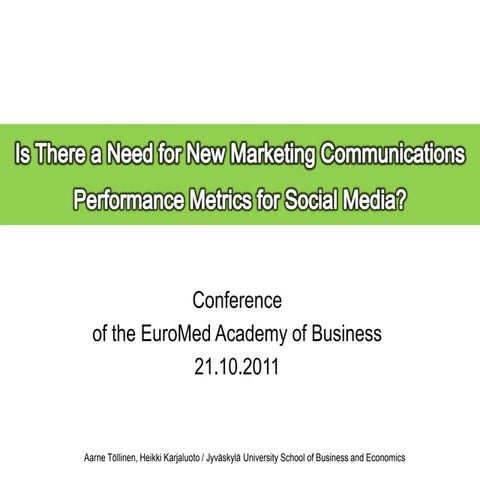 Marketing communications measurement