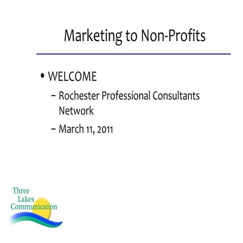 Marketing To Non Profits