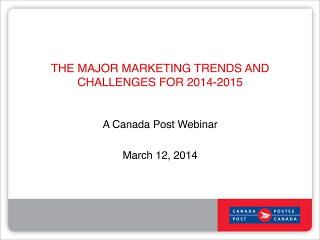 Future marketing trends 2014-2015 - and where are the big challenges for brands?