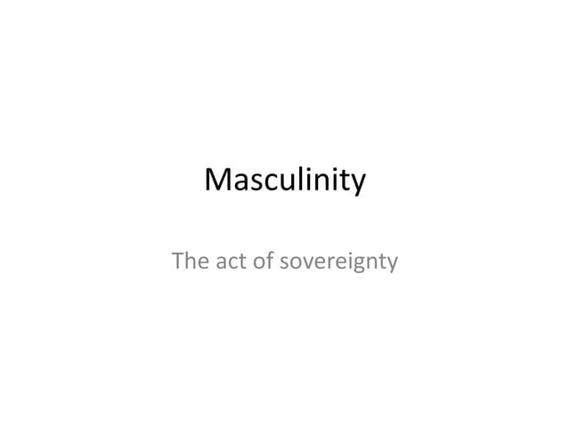 Masculinity/Keynote Speech