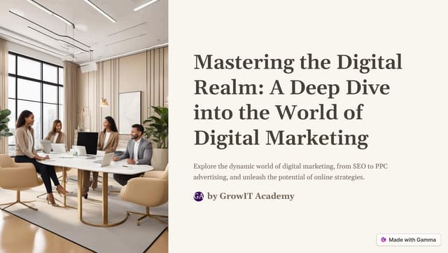 Mastering the Digital Realm: A Deep Dive into the World of Digital Marketing