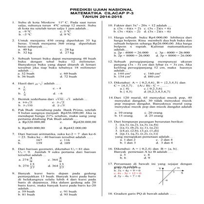 PREDIKSI UN MATEMATIKA SMP CILACAP 2015 (3)