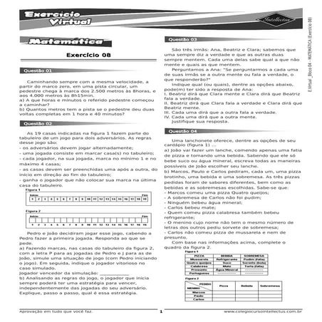 Matematica 4 exercicios gabarito 08