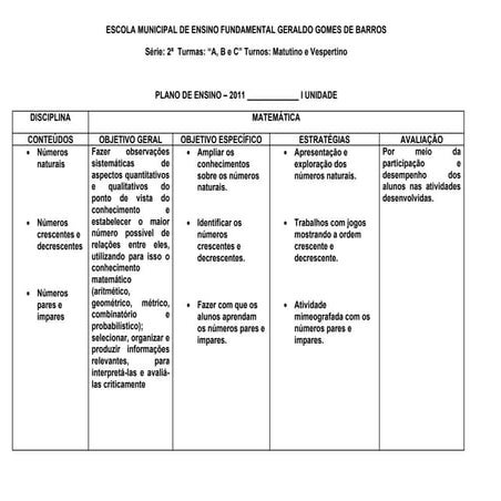 Matemática 2ª série