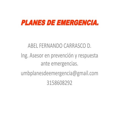 Material planes de emergencia parte 1